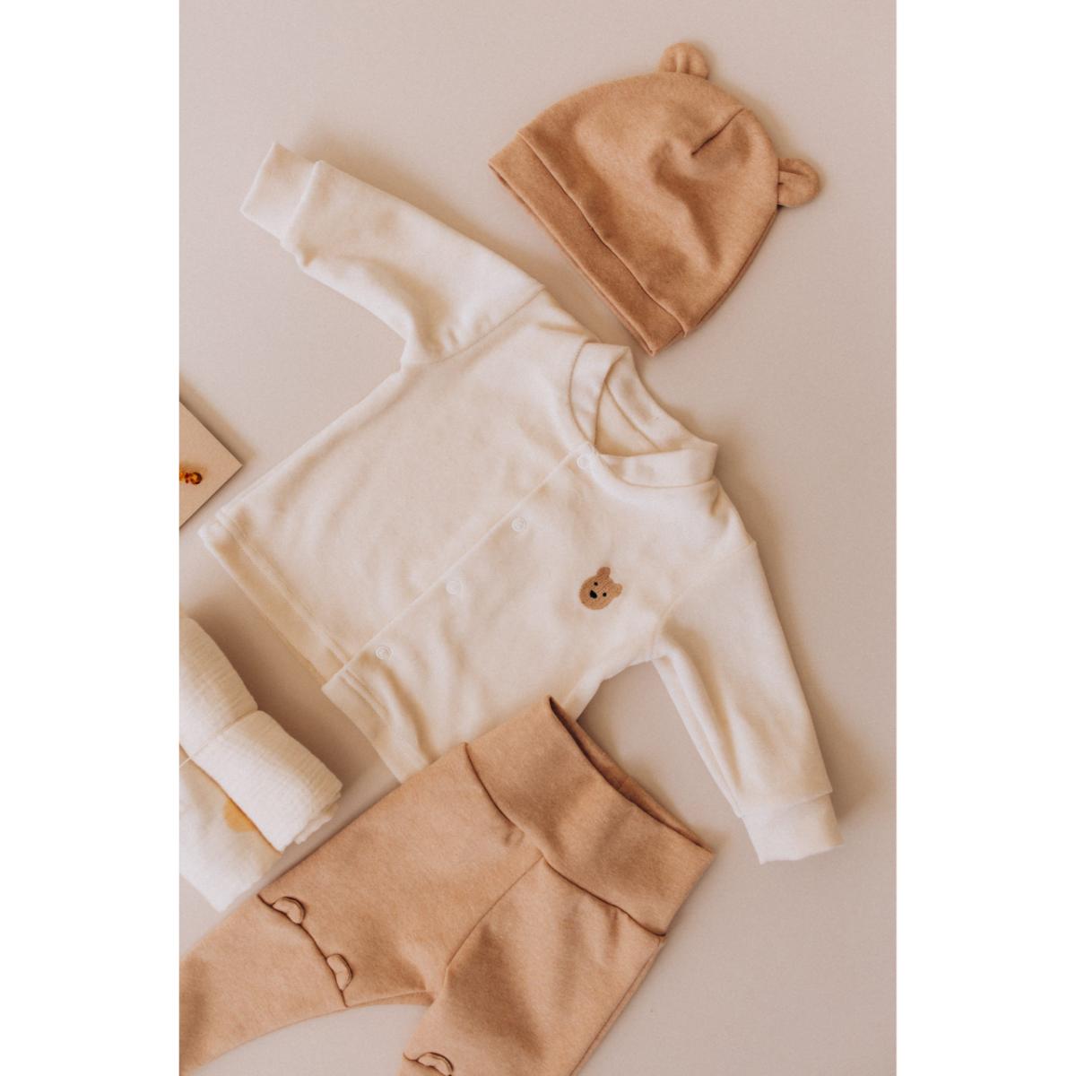 Leggins bebé 62-68cm Teddy NOOS Wooly Organic light brown