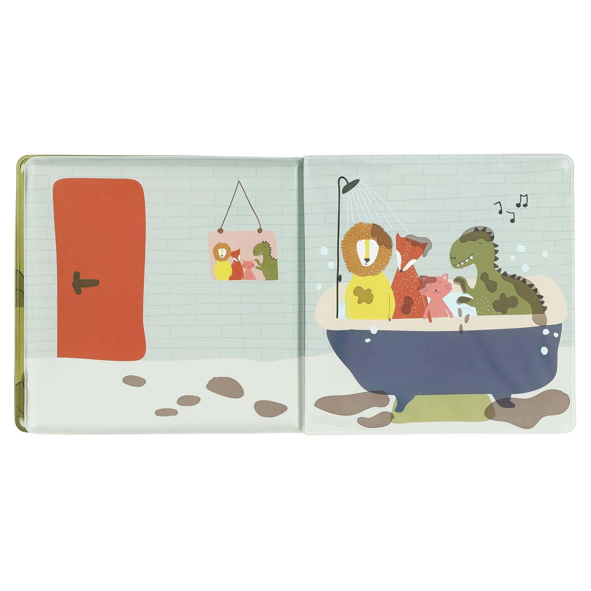Libro baño colorear Muddy Mr. DINO Trixie