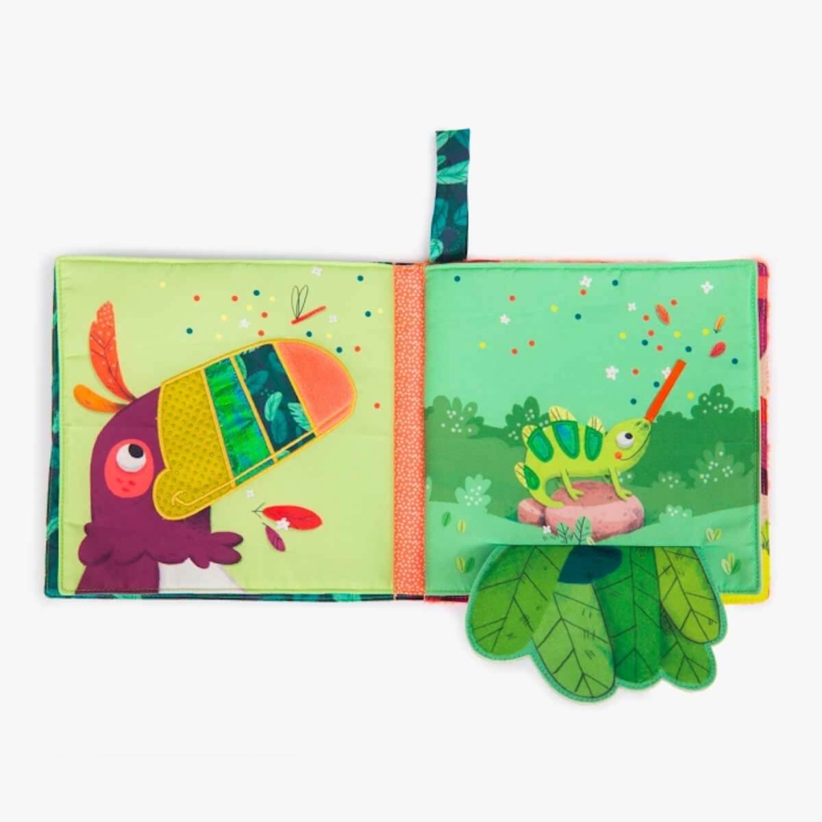 Libro tela actividades DANS LA JUNGLE Moulin Roty