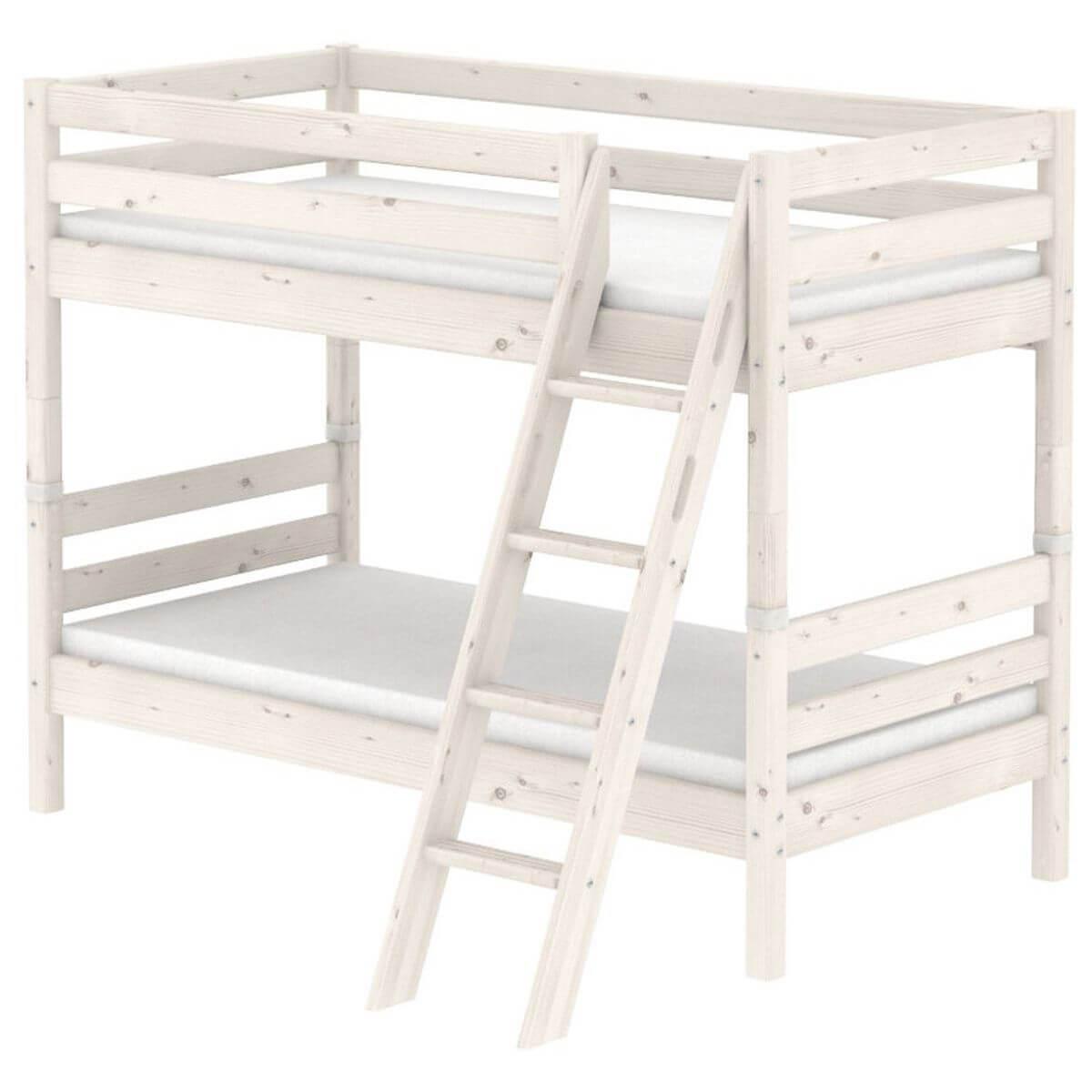 abitare-kids.es | Litera 90x190 CLASSIC Flexa escalera inclinada blanco cal
