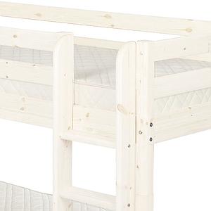 Litera 90x200 CLASSIC Flexa escalera recta 2 cajones blanco cal