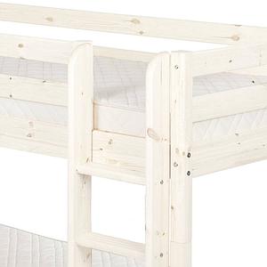 Litera 90x200 CLASSIC Flexa escalera recta blanco cal