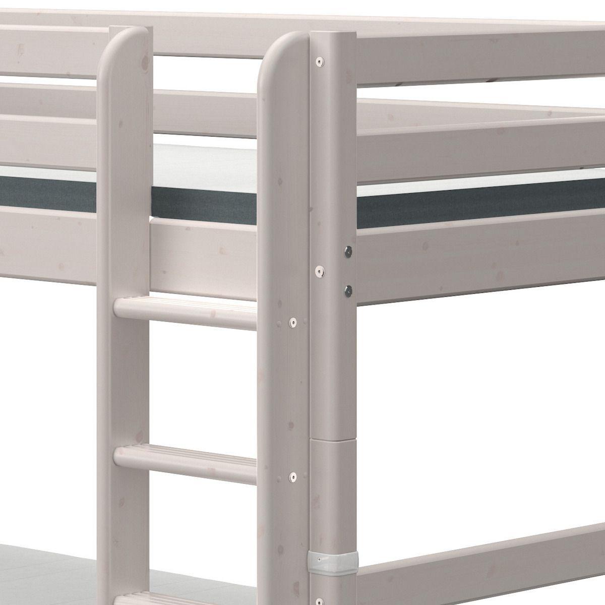 Litera 90x200cm escalera recta-2 cajones CLASSIC Flexa grey washed