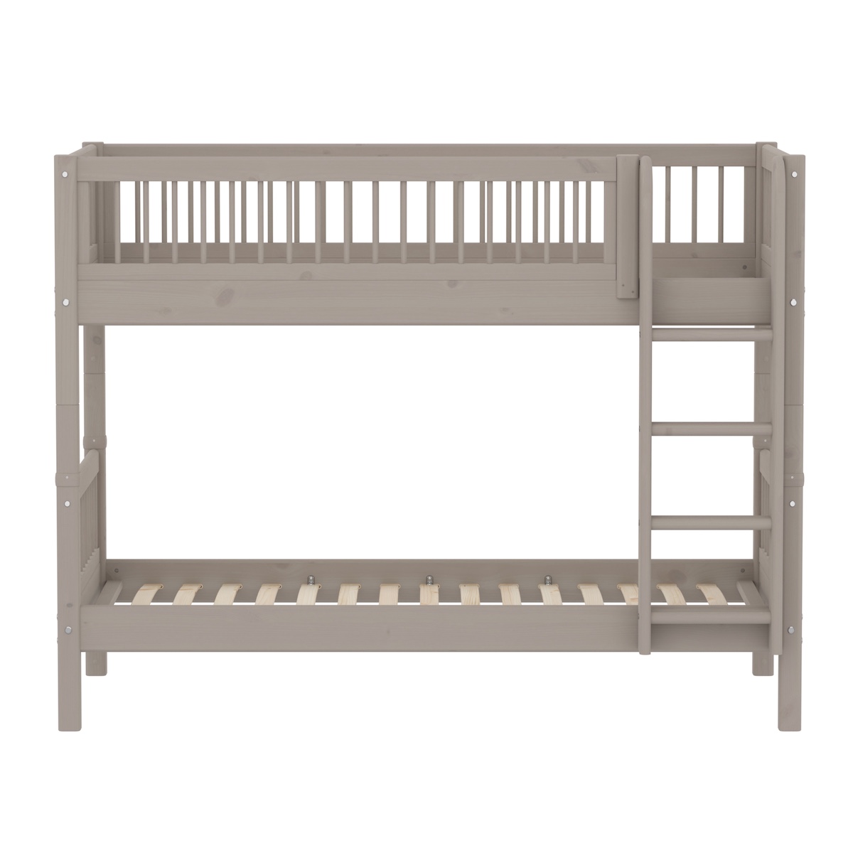 Litera 90x200cm escalera recta-barrera barras CLASSIC Flexa grey washed