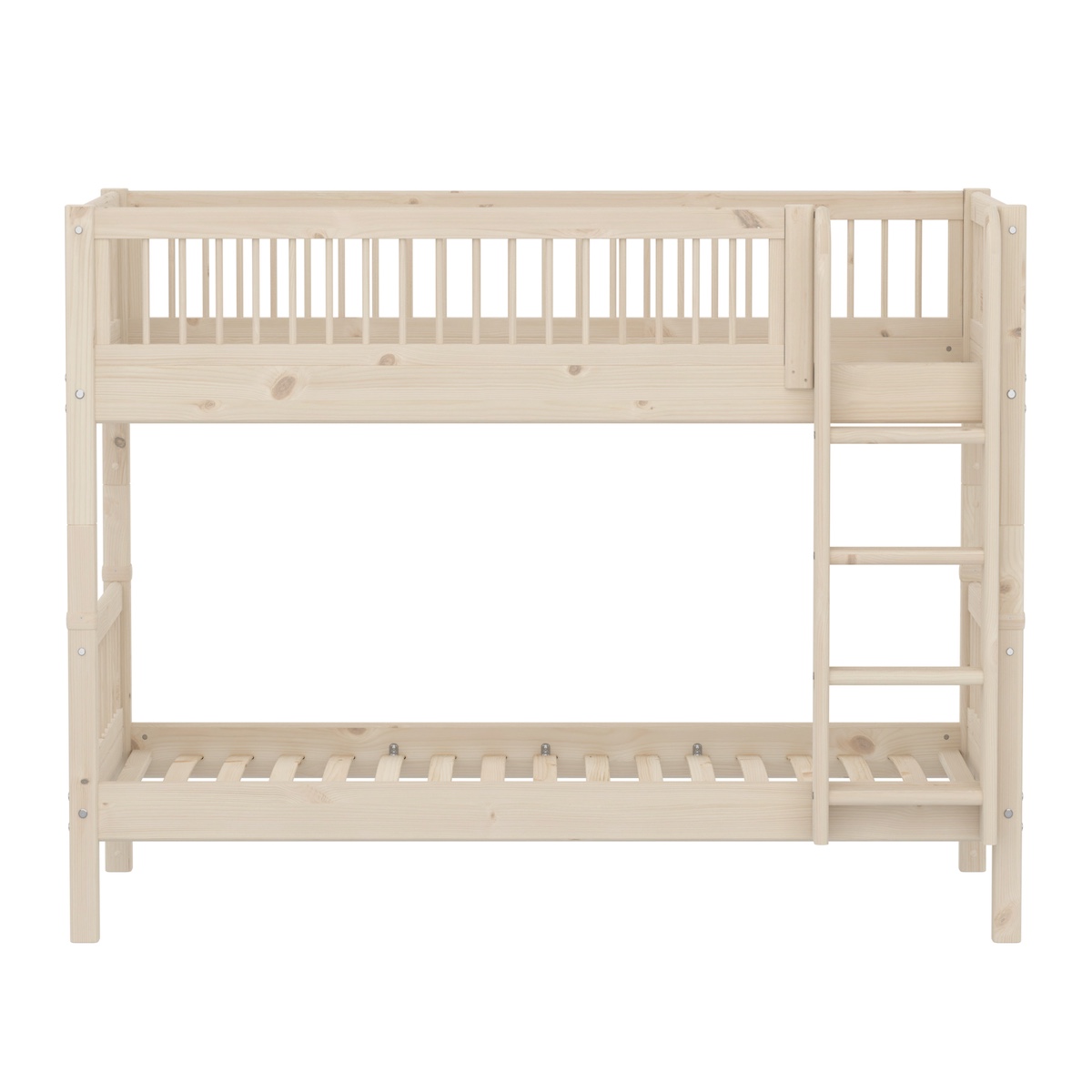 Litera 90x200cm escalera recta-barrera barras CLASSIC Flexa white washed