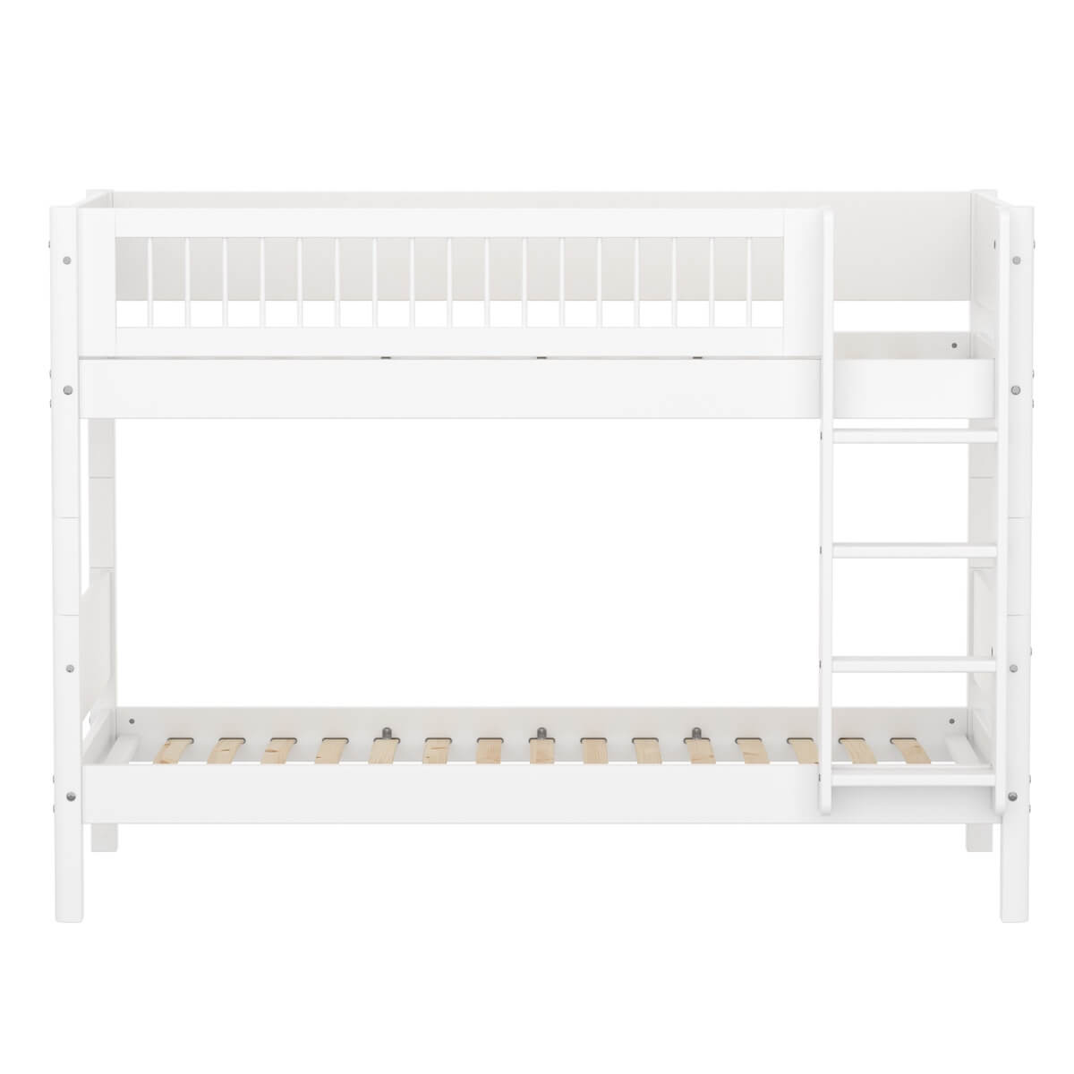 Litera 90x200cm escalera recta-barrera barras WHITE Flexa