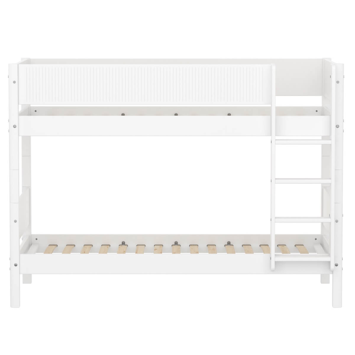 Litera 90x200cm escalera recta-barrera ranuras WHITE Flexa