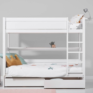 Litera 90x200cm escalera recta Lifetime blanco