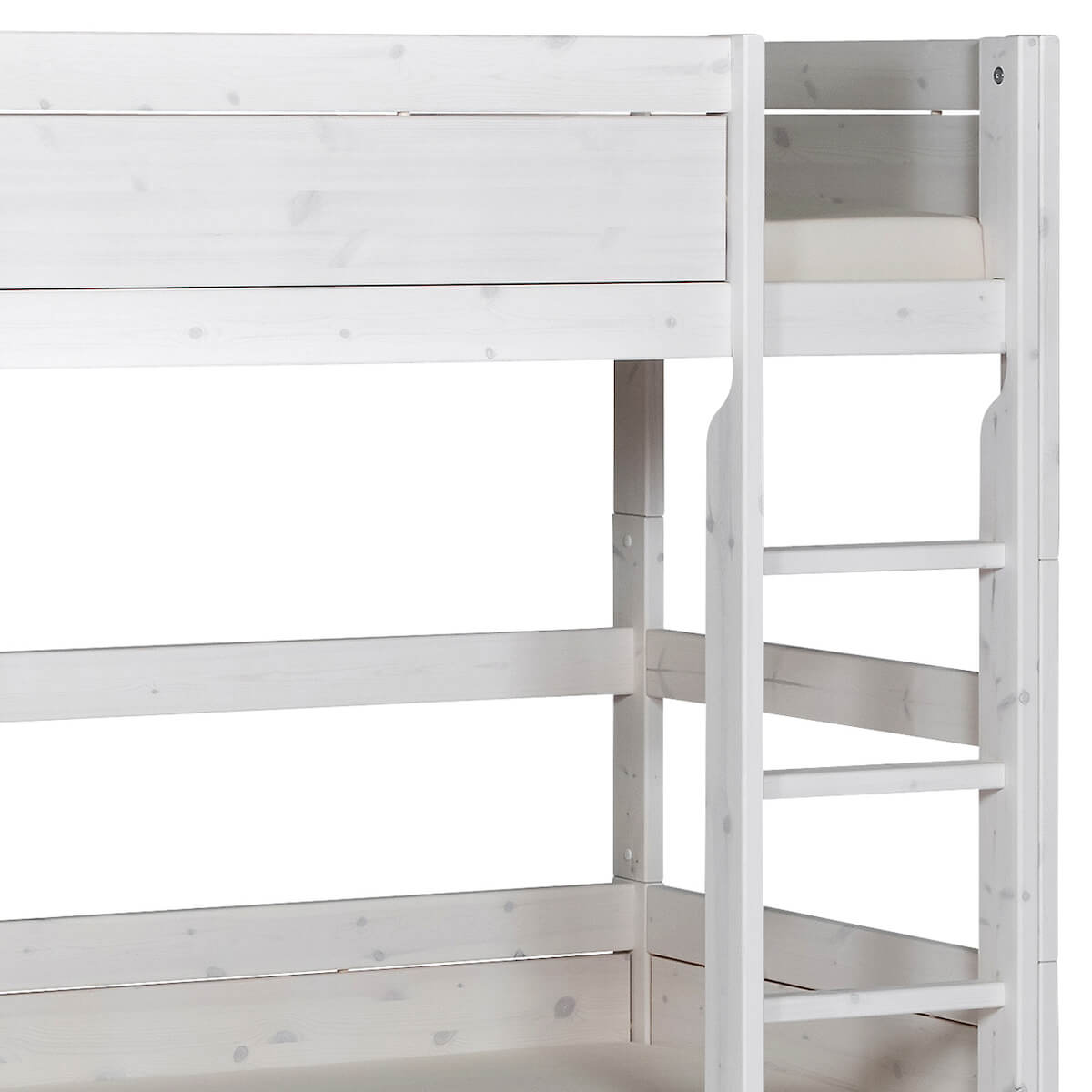 Litera 90x200cm escalera recta Lifetime blanqueado