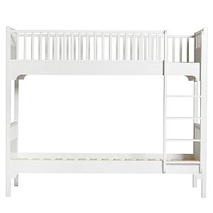 Litera 90x200cm escalera recta SEASIDE CLASSIC Oliver Furniture blanco