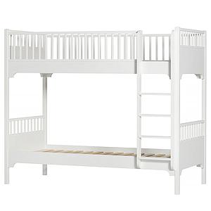 Litera 90x200cm escalera recta SEASIDE CLASSIC Oliver Furniture blanco