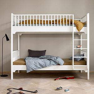 Litera 90x200cm escalera recta SEASIDE CLASSIC Oliver Furniture blanco
