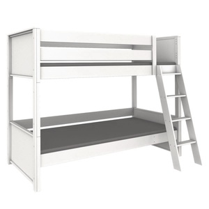 Litera 90x200x165cm escalera inclinada KASVA haya lacado blanco
