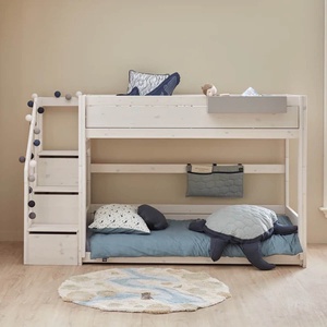 Litera baja 90x200cm escalera cajones Lifetime blanqueado