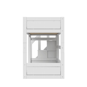 Litera baja 90x200cm escalera cajones-somier Deluxe Lifetime blanco