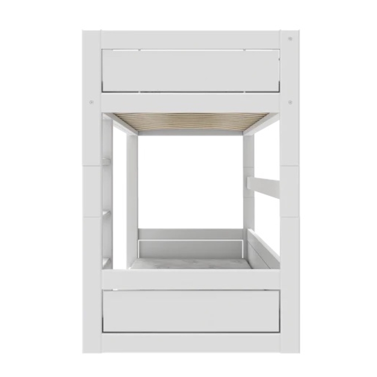 Litera baja 90x200cm escalera recta Lifetime blanco