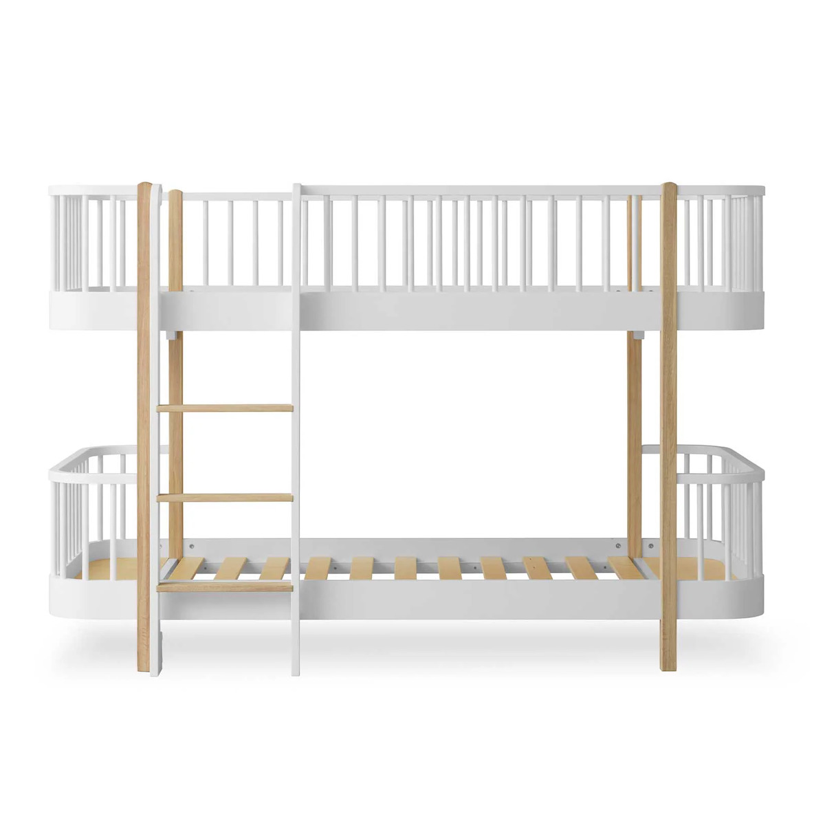 Litera baja 90x200cm WOOD ORIGINAL Oliver Furniture blanco-roble
