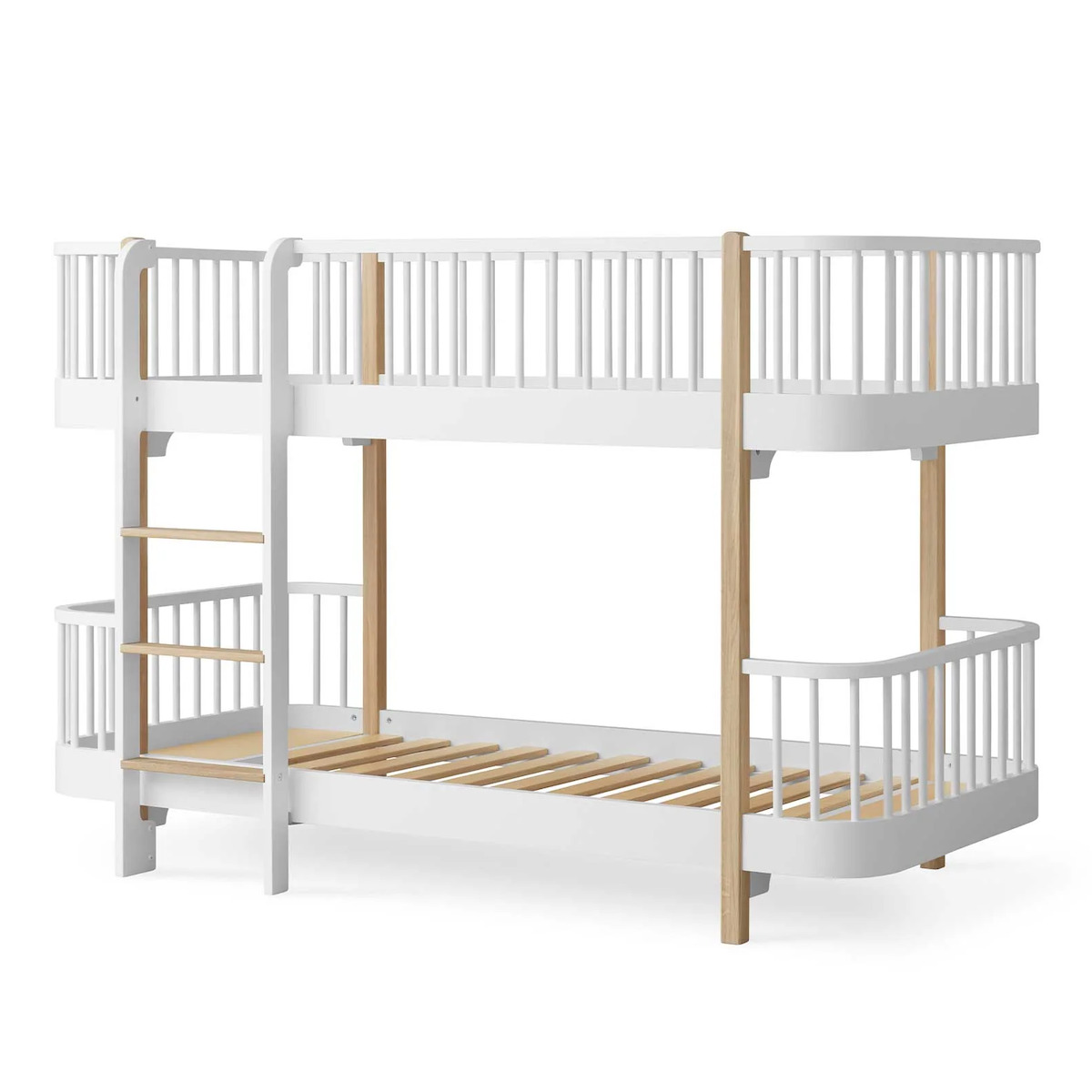 Litera baja 90x200cm WOOD ORIGINAL Oliver Furniture blanco-roble