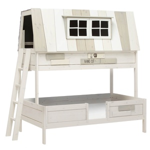Litera cabaña 90-140x200cm somier Deluxe HANGOUT Lifetime blanqueado