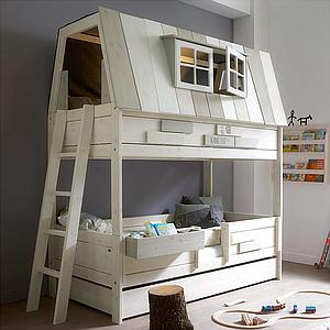 Litera cabaña 90x200cm HANGOUT Lifetime blanqueado