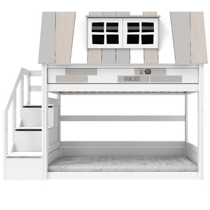 Litera cabaña baja 90x200cm escalera cajones MY HANGOUT Lifetime blanco