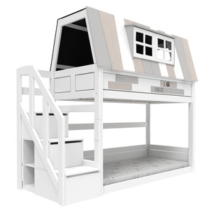 Litera cabaña baja 90x200cm escalera cajones MY HANGOUT Lifetime blanco