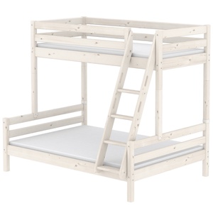 Litera combi 140/90x200 CLASSIC Flexa escalera inclinada blanco cal