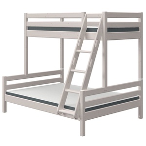 Litera combi 140/90X200cm escalera inclinada CLASSIC Flexa grey washed