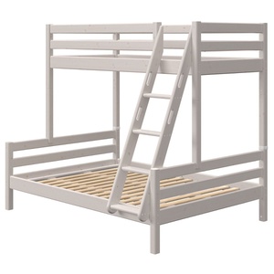 Litera combi 140/90X200cm escalera inclinada CLASSIC Flexa grey washed