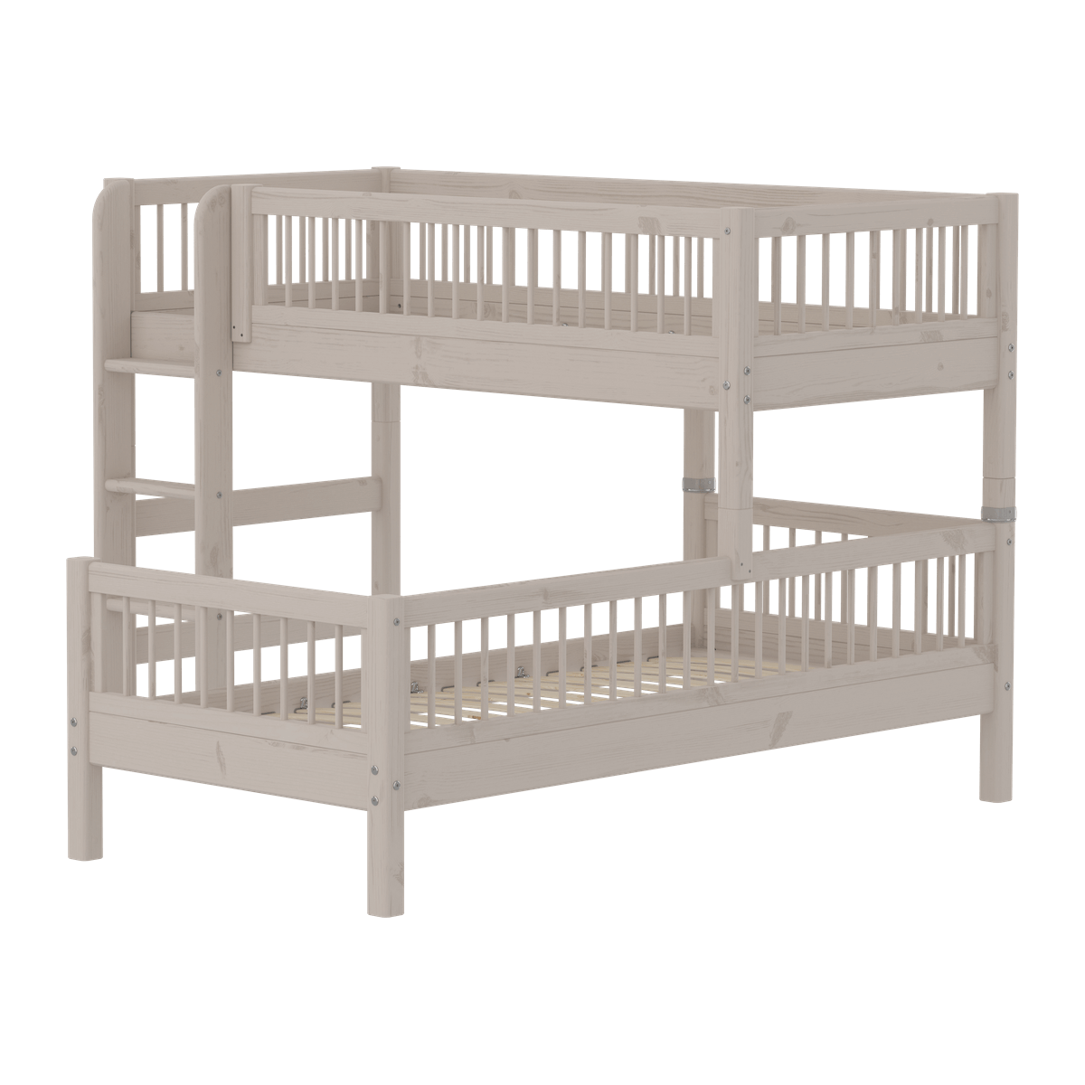 Litera combinada 90x200cm escalera recta-barrera barras CLASSIC Flexa grey washed