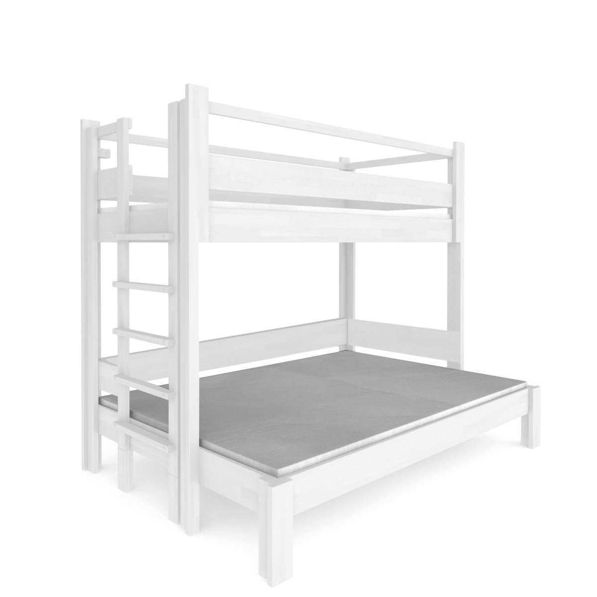 Litera doble barrera inferior 90-140x200cm DESTYLE de Breuyn lacado blanco