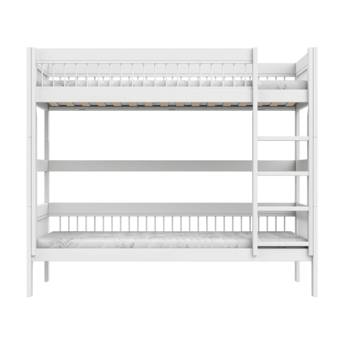 Litera-escalera recta 90x200cm BREEZE Somier Deluxe Lifetime blanco