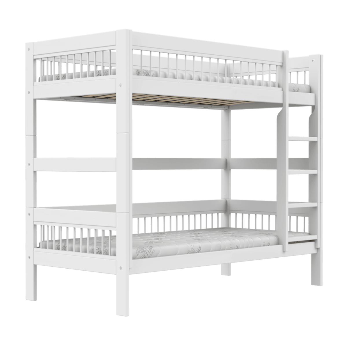 Litera-escalera recta 90x200cm BREEZE Somier Deluxe Lifetime blanco