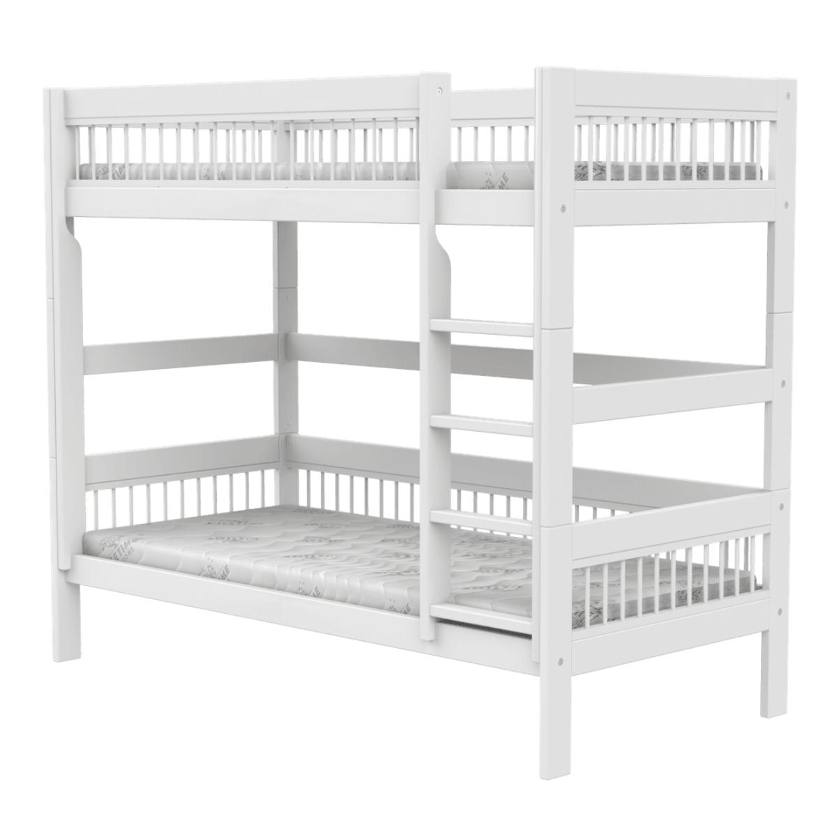 Litera-escalera recta 90x200cm BREEZE Somier Deluxe Lifetime blanco
