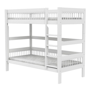 Litera-escalera recta 90x200cm BREEZE Somier Deluxe Lifetime blanco