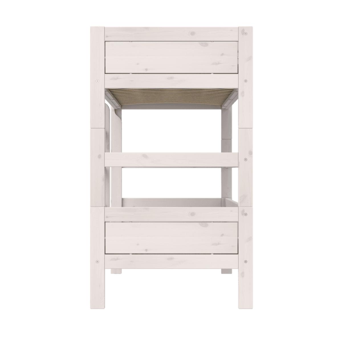 Litera-escalera recta 90x200cm somier DELUXE Lifetime blanqueado