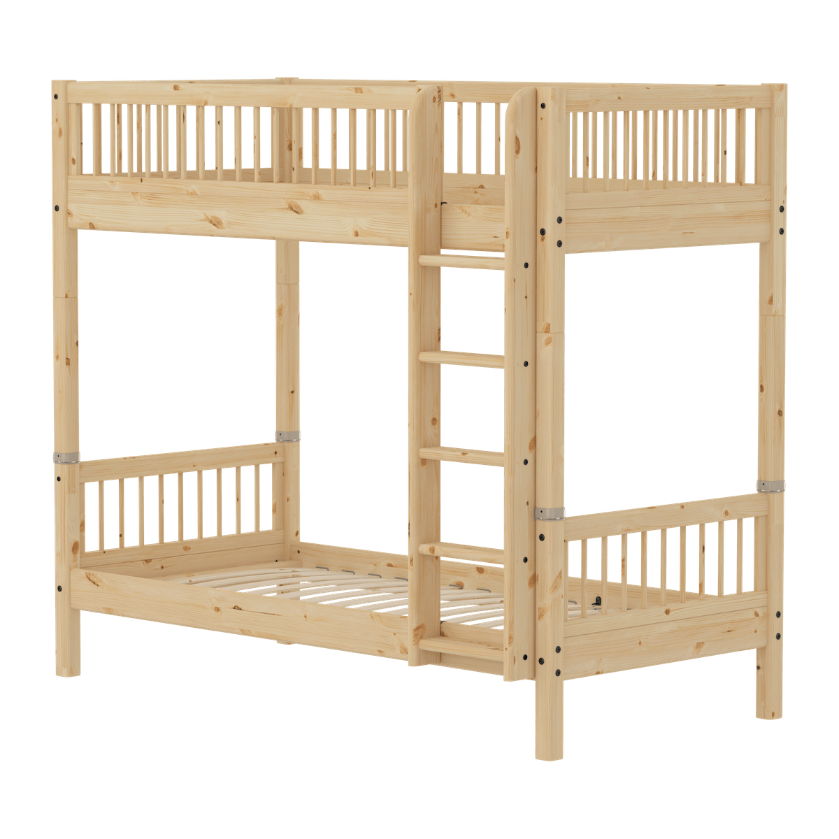 Litera extra alta 90x200cm escalera recta-barrera barras CLASSIC Flexa pino