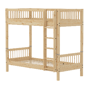 Litera extra alta 90x200cm escalera recta-barrera barras CLASSIC Flexa pino