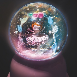 Luz nocturna bola nieve BAILARINA Djeco
