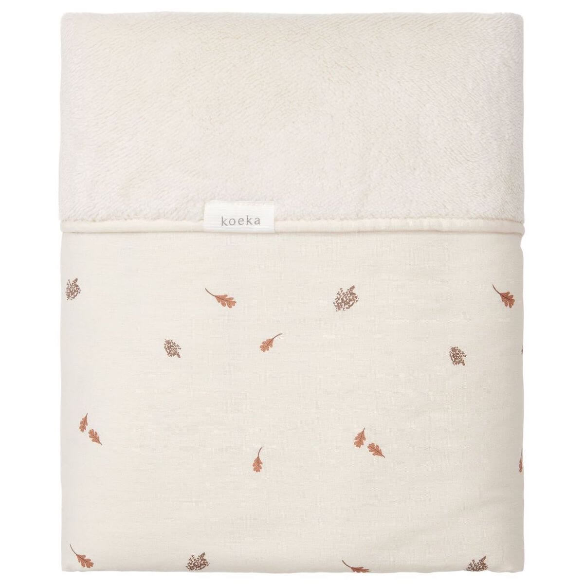 Manta 75x100cm FOREST TREASURES Koeka teddy reversible warm white