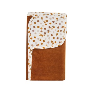 Manta 75x85cm NOOS Wooly Organic caramel-small caramel dots