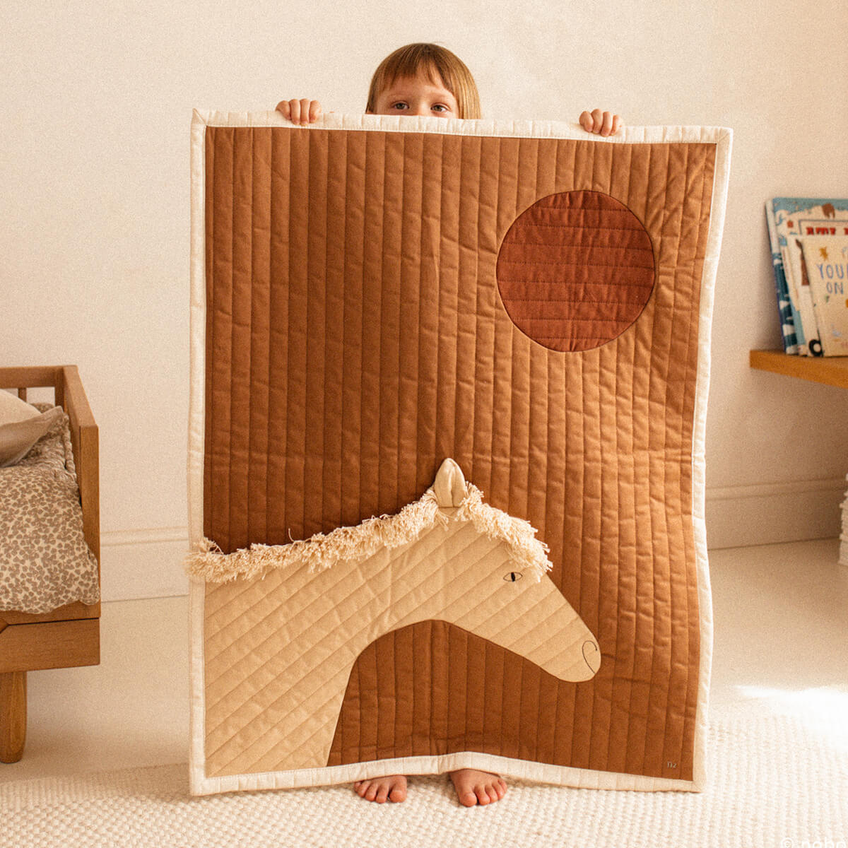 Manta acolchada 73x95cm ARTY QUILT Nobodinoz Horse
