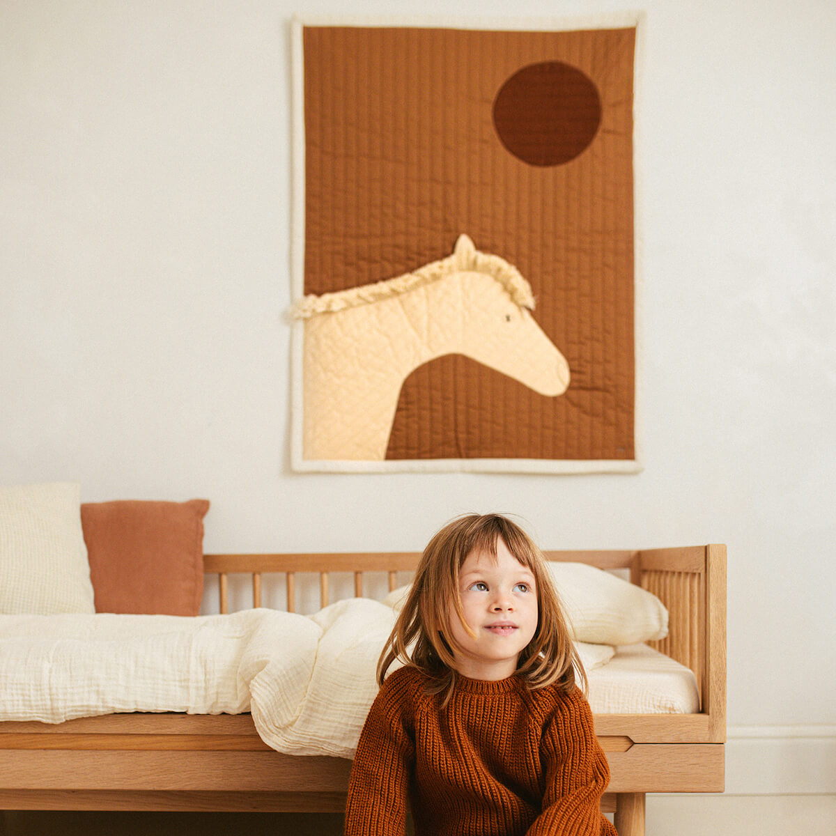 Manta acolchada 73x95cm ARTY QUILT Nobodinoz Horse