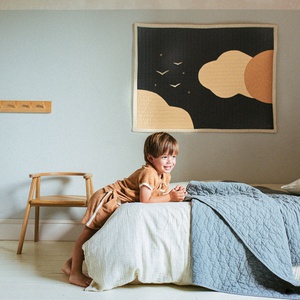 Manta acolchada 73x95cm ARTY QUILT Nobodinoz Sky