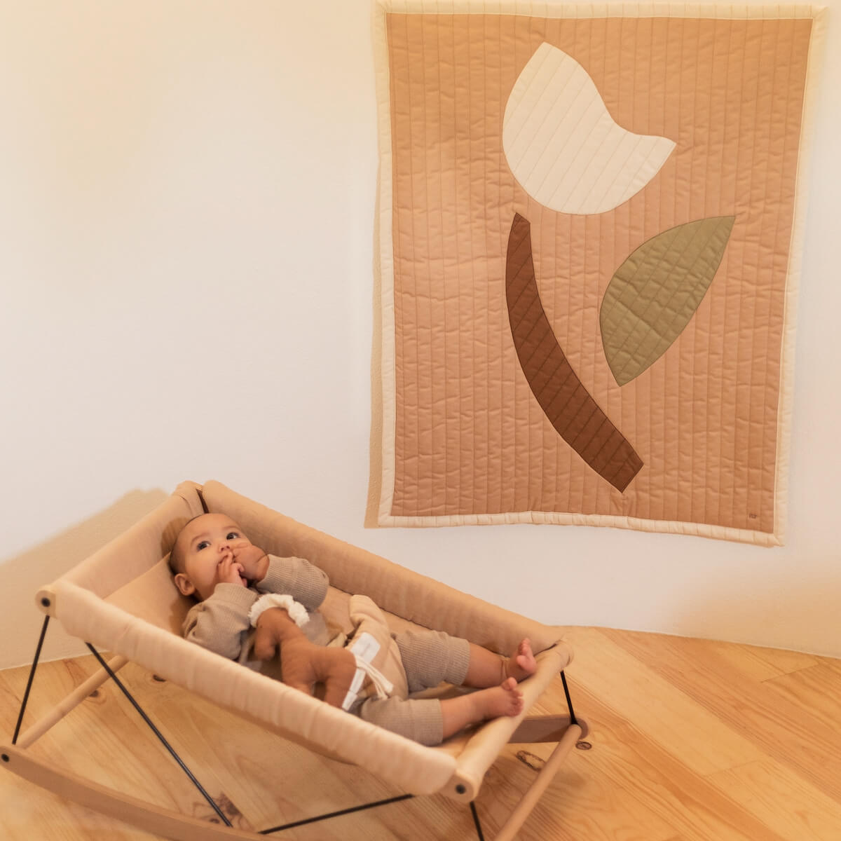 Manta acolchada 73x95cm ARTY QUILT Nobodinoz Tulip