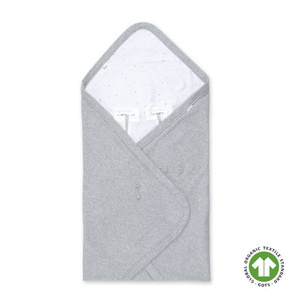 Manta BISIDE Bemini waffle jersey gris jaspeado