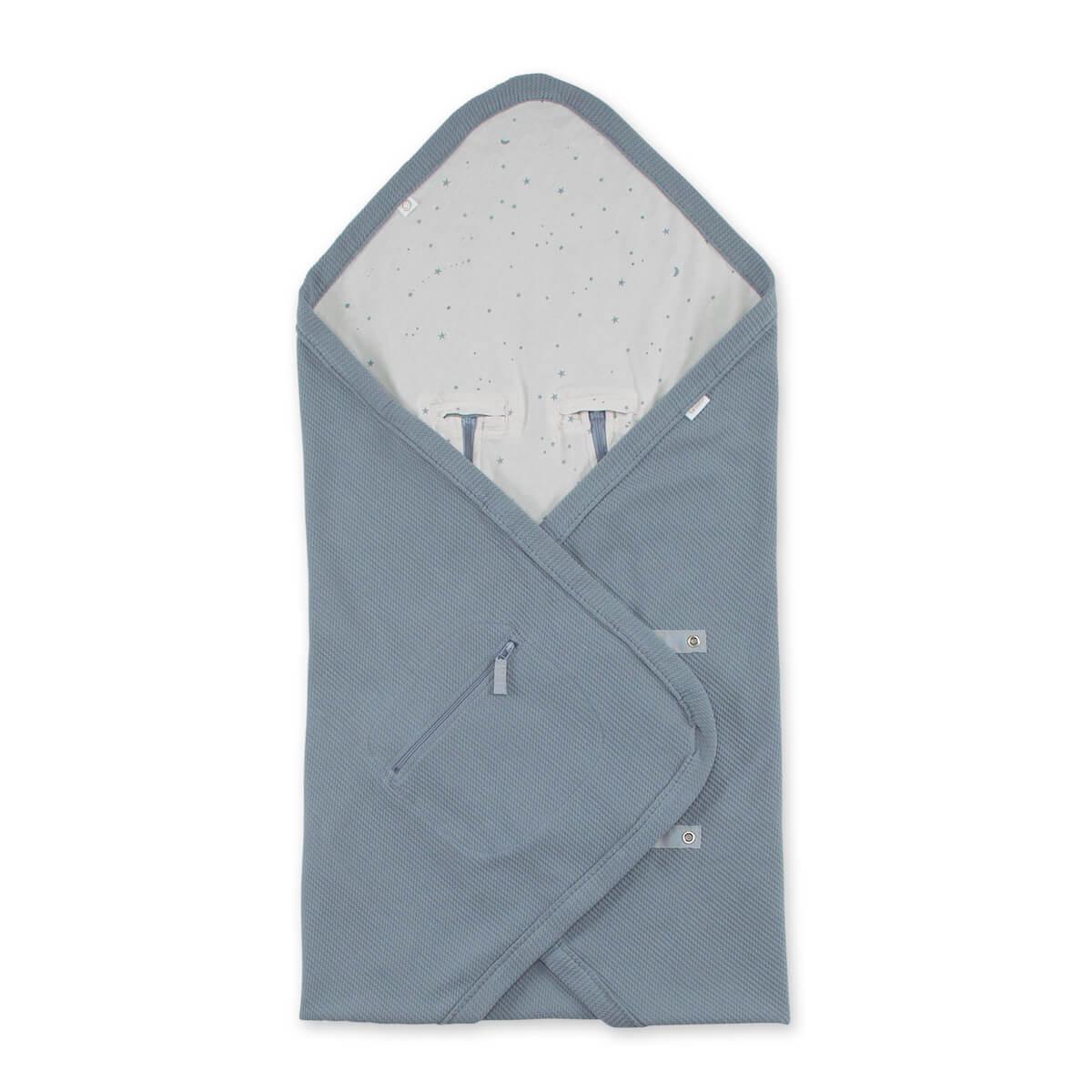 Manta BISIDE Bemini wafle jersey azul jeans