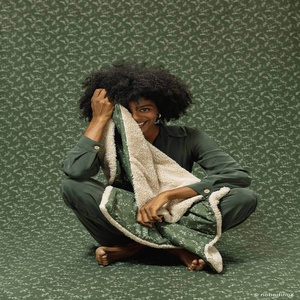 Manta invierno 70x100cm STORIES Nobodinoz green jasmine