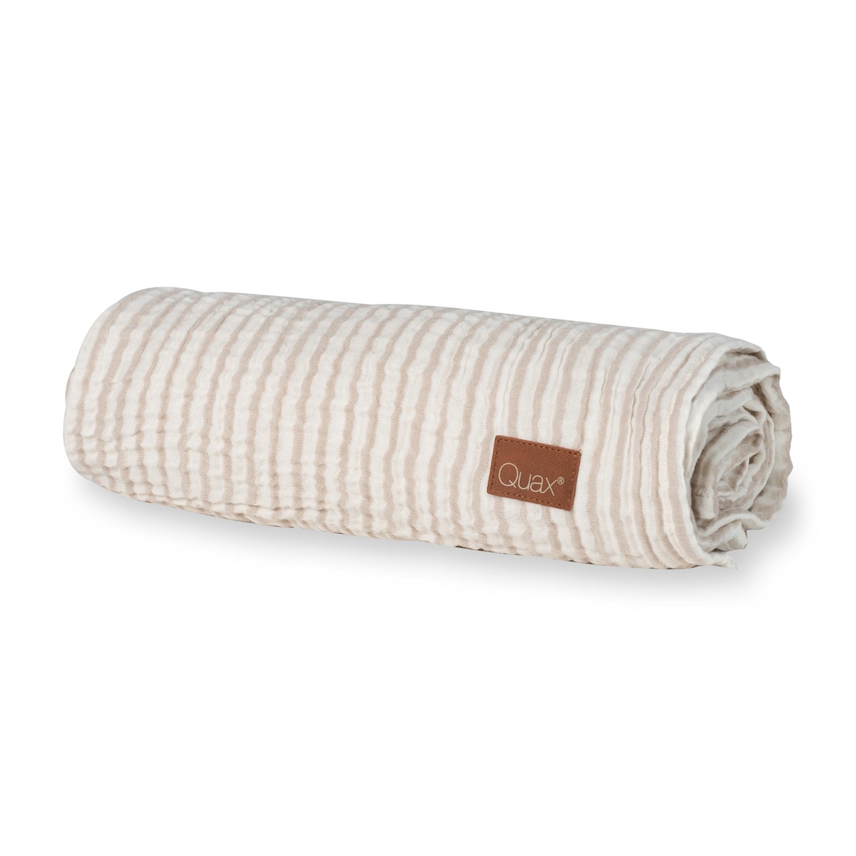Manta muselina 90x110cm NATURAL Quax stripes