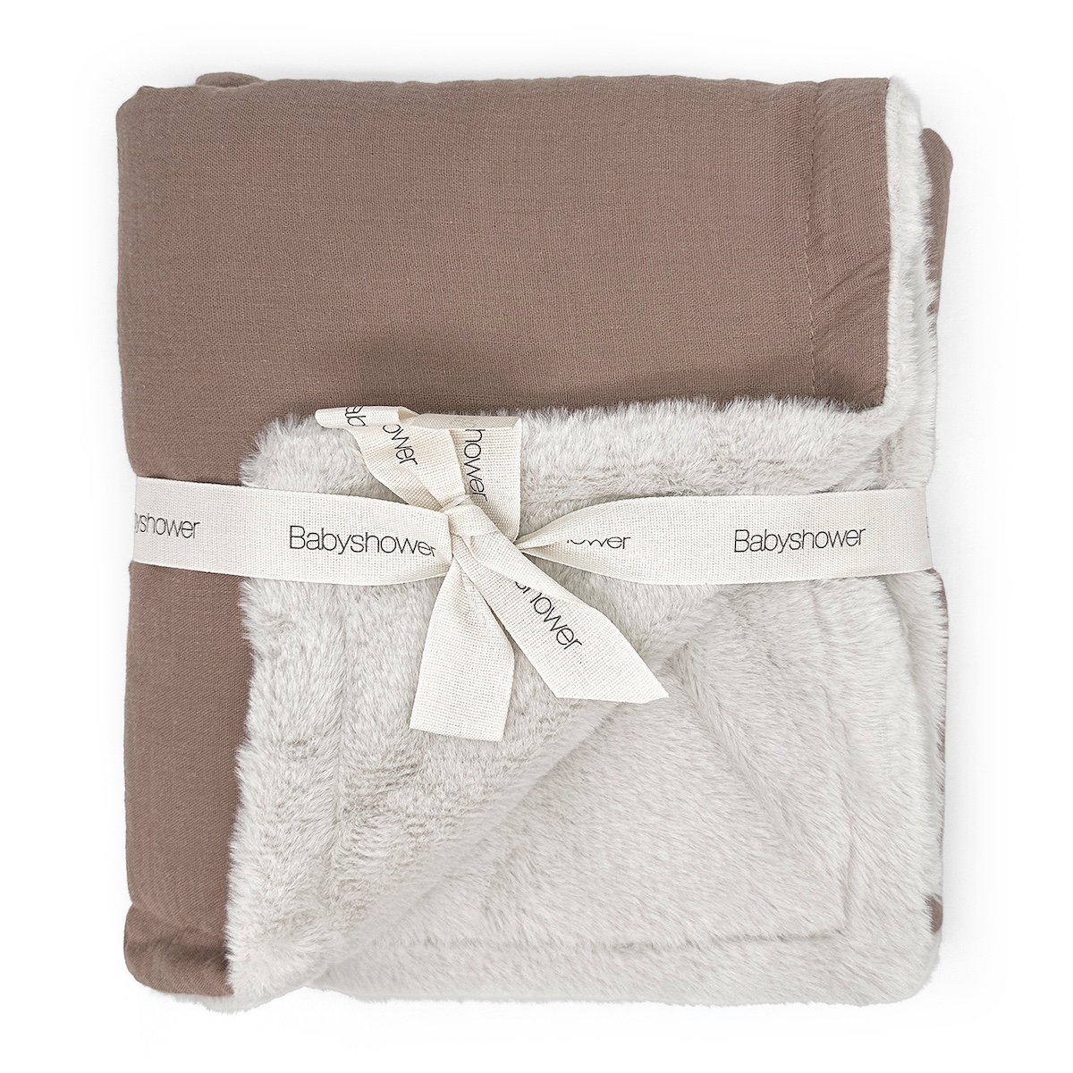Manta polar XL Babyshower caramel glacé